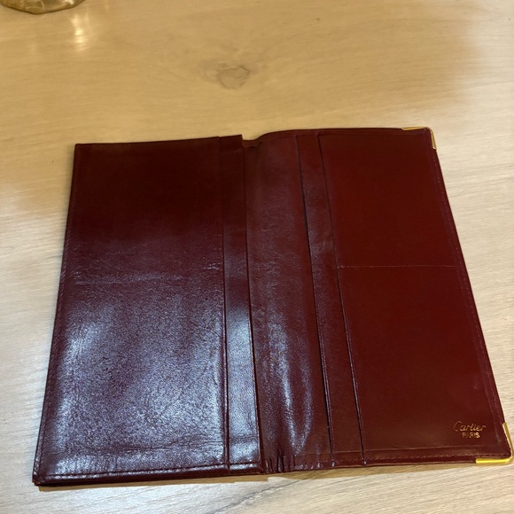 Cartier Burgundy Leather Wallet - Picture 2 of 12